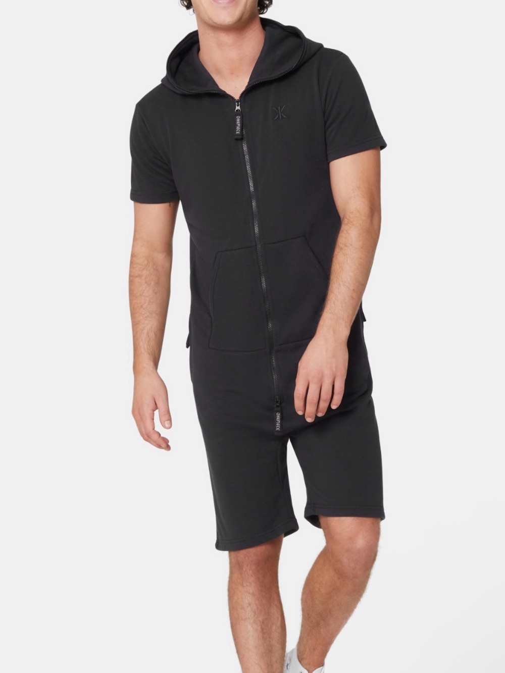 OnePiece Original Short Jumpsuit Mens XXS NWT Hooded Romper Black